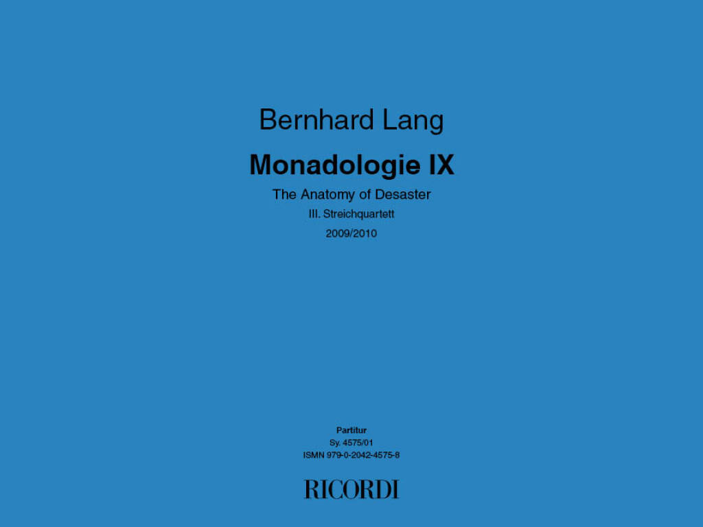 Monadologie IX-The Anatomy of Desaster